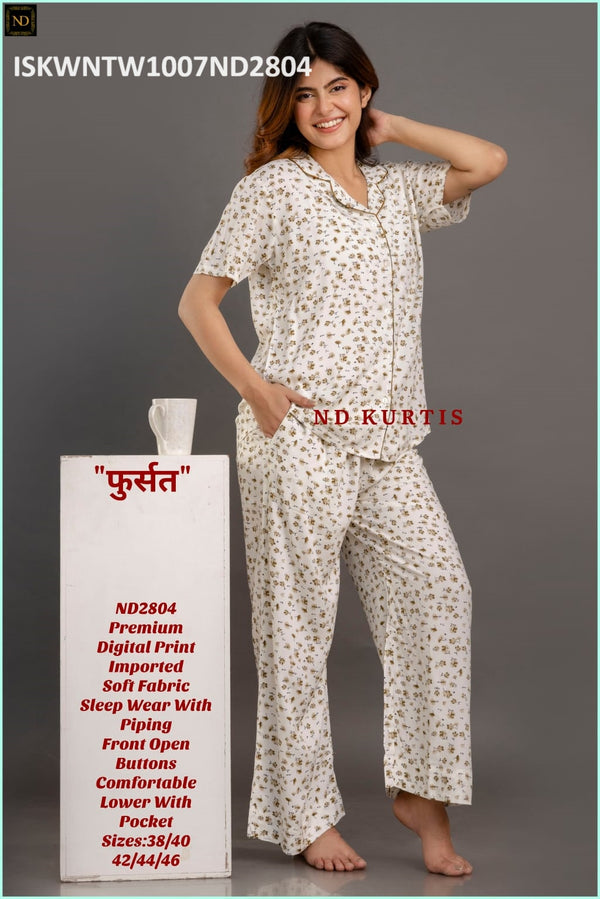 Digital Printed Imported Nightwear-ISKWNTW1007ND2805