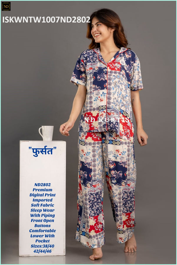 Digital Printed Imported Nightwear-ISKWNTW1007ND2802