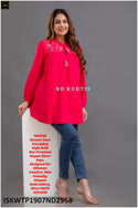 Embroidered Rayon Top-ISKWTP1907ND2957/ND2958