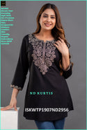 Embroidered Rayon Top-ISKWTP1907ND2956