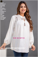 Embroidered Rayon Top-ISKWTP1907ND2957/ND2958