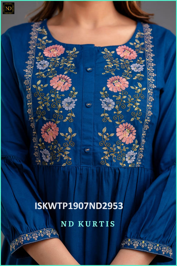 Embroidered Rayon Top-ISKWTP1907ND2952