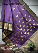 Handloom Kanchi Silk Saree With Contrast Blouse-ISKWSR2307W4046