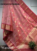 Handloom Kanchi Silk Saree With Contrast Blouse-ISKWSR2307W4046