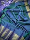 Handloom Kanchi Silk Saree With Contrast Blouse-ISKWSR2307W4046