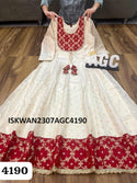 Self Weaving Tissue Silk Anarkali With Dupatta-ISKWAN2307AGC4190