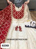 Self Weaving Tissue Silk Anarkali With Dupatta-ISKWAN2307AGC4190