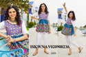 Embroidered Khadi Cotton Anarkali Kurti With Tulip Pant-ISKWNAV020900236