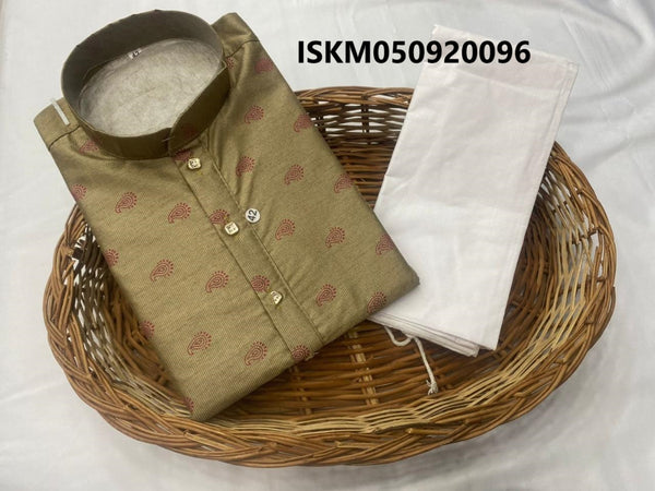 Printed Imported Men's Kurta With Pant-ISKM050920096