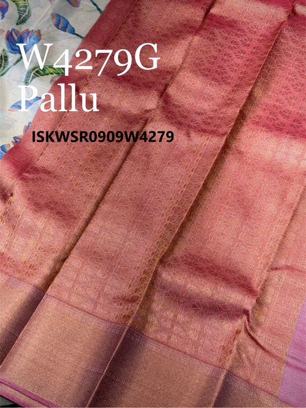 Digital Printed Kanchi Tissue Silk Saree With Contrast Blouse-ISKWSR0909W4279