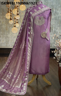 Embroidered Shimmer Organza Kurti With Shantoon Bottom And Jacquard Dupatta-ISKWFBL1909Nk1921