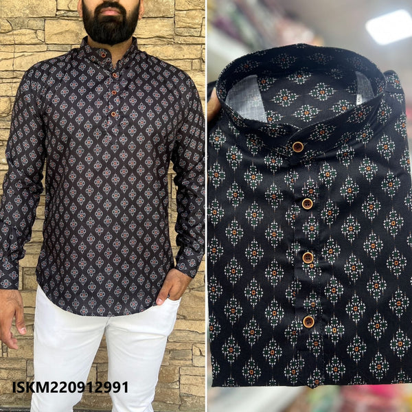 Printed Cotton Shirt-ISKM220912991