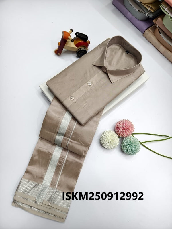 Men's Silk Shirt With Dhoti-ISKM250912992