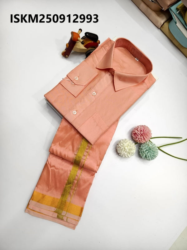 Men's Silk Shirt With Dhoti-ISKM250912993