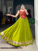 Sequined Rayon Lehenga With Viscose Jacquard Silk Blouse-ISKWNAV2909NNK1715