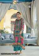 Digital Printed Chinon Kurti With Pant And Dupatta-ISKWSU021013019