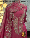 Shimmer Organza Kurti With Shantoon Bottom And Embroidered Dupatta-ISKWFBL0710Nk1884