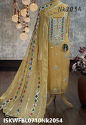 Organza Kurti With Shantoon Bottom And Embroidered Dupatta-ISKWFBL0710Nk2054