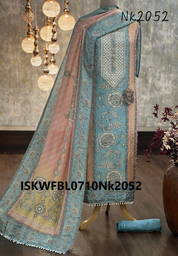 Digital Printed Shimmer Tissue Kurti With Shantoon Bottom And Dupatta-ISKWFBL0710Nk2052