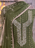 Embroidered Georgette Kurti With Shantoon Bottom And Chiffon Dupatta-ISKWFBL0810Nk1935