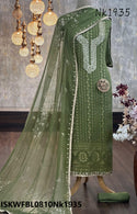 Embroidered Georgette Kurti With Shantoon Bottom And Chiffon Dupatta-ISKWFBL0810Nk1935