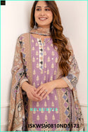 Digital Printed Modal Maslin Kurti With Pant And Maslin Dupatta-ISKWSU0810ND3173