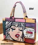 Printed Shoulder Handbag-ISKBG10105006