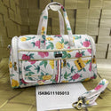 Flower Printed Leather Duffle Bag-ISKBG11105013