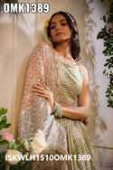 Printed Malmal Lehenga With Blouse And Dupatta-ISKWLH1510OMK1389