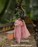 Embroidered Handloom Kurti With Handloom Cotton Pant And Linen Dupatta-ISKWSU1510PPC/D1526