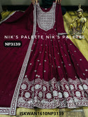 Embroidered Silk Anarkali With Dupatta-ISKWAN1610NP3139