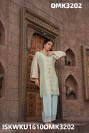 Embroidered Georgette Kurti With Palazzo-ISKWKU1610OMK3202