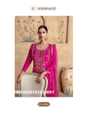 Embroidered Chinon Silk Kurti With Sharara And Net Dupatta-ISKWSH181010091