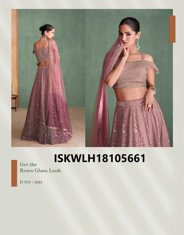 Embroidered Georgette Lehenga With Blouse And Dupatta-ISKWLH18105661