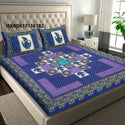 Jaipuri Printed Double Bed-Sheet With 2 Flap Pillow Cover Set-ISKBDS17116782