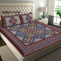 Jaipuri Printed Double Bed-Sheet With 2 Flap Pillow Cover Set-ISKBDS17116782