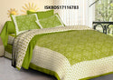 Jaipuri Printed Double Bed-Sheet With 2 Flap Pillow Cover Set-ISKBDS17116783