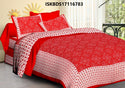 Jaipuri Printed Double Bed-Sheet With 2 Flap Pillow Cover Set-ISKBDS17116783