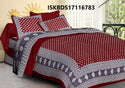 Jaipuri Printed Double Bed-Sheet With 2 Flap Pillow Cover Set-ISKBDS17116783