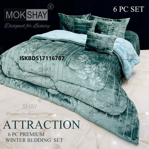 Embossed Winter 6Pc Bedding Set-ISKBDS17116787