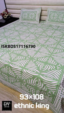 Cotton King Size Bedsheet With Pillow Cover-ISKBDS17116790