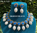 Kundan Necklace Set-ISKJW1811PK-A119