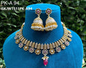 Kundan Necklace Set-ISKJW1511PK-A94