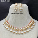 Kundan Necklace Set-ISKJW1511AK-Z-225