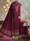 Zari Weaved Viscose Pashmina Kurti With Bottom And Dupatta-ISKWFBL2911Nk1100