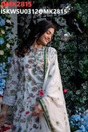 Floral Printed Cotton Anarkali Kurti With Pant And Dupatta-ISKWSU0312OMK292