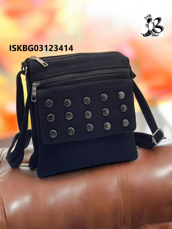 Denim Sling Bag-ISKBG03123414