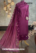 Sequined Chanderi Silk Kurti With Shantoon Bottom And Dupatta-ISKWFBL0412Nk0896