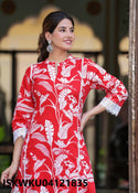 Printed Cotton Kurti With Pant-ISKWKU04121835