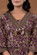 Printed Cotton Kurti With Pant And Dupatta-ISKWSU04121822